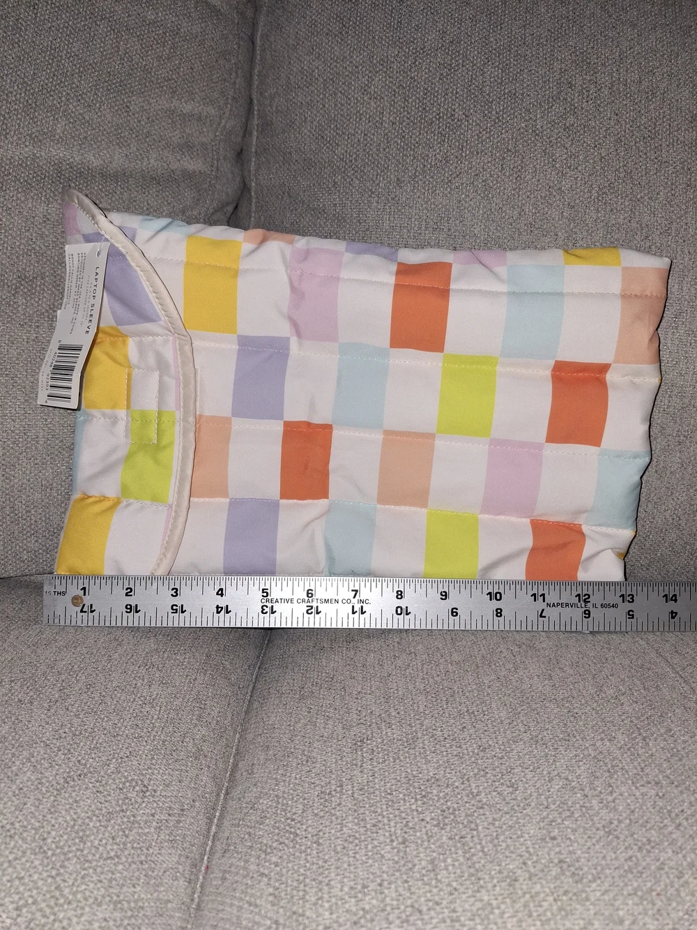 Colorful Pastel Check Quilted Pillowcase - Multicolor